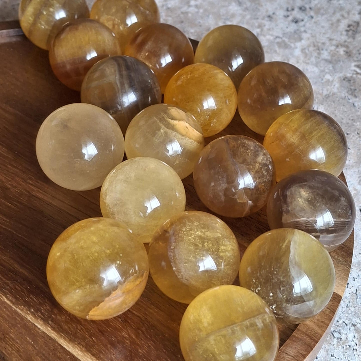 Yellow Fluorite Mini Spheres