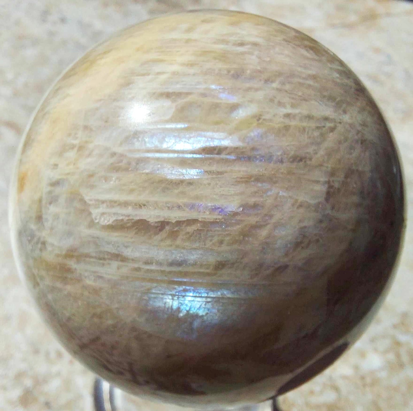 Blue Flash Moonstone Spheres