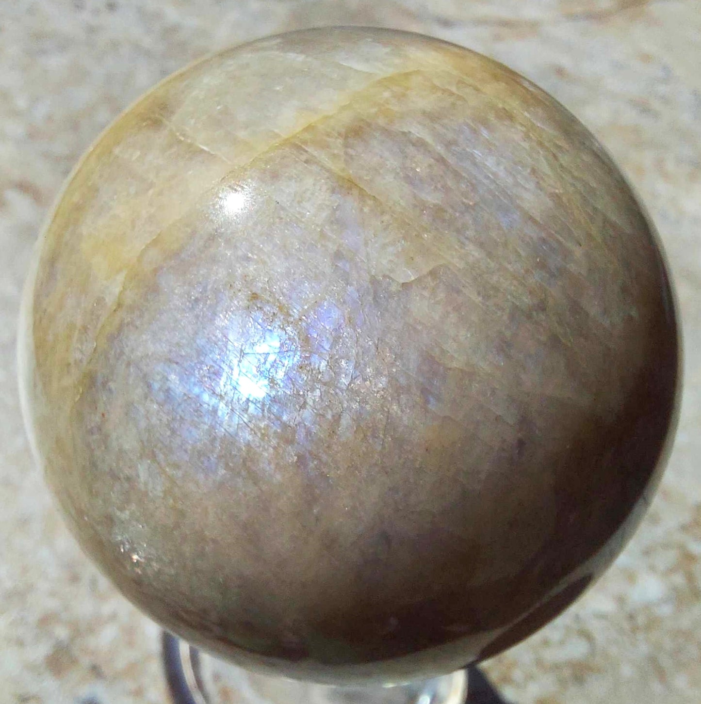 Blue Flash Moonstone Spheres