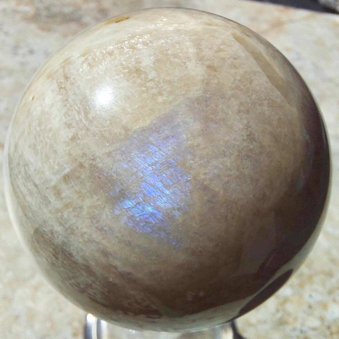 Blue Flash Moonstone Spheres