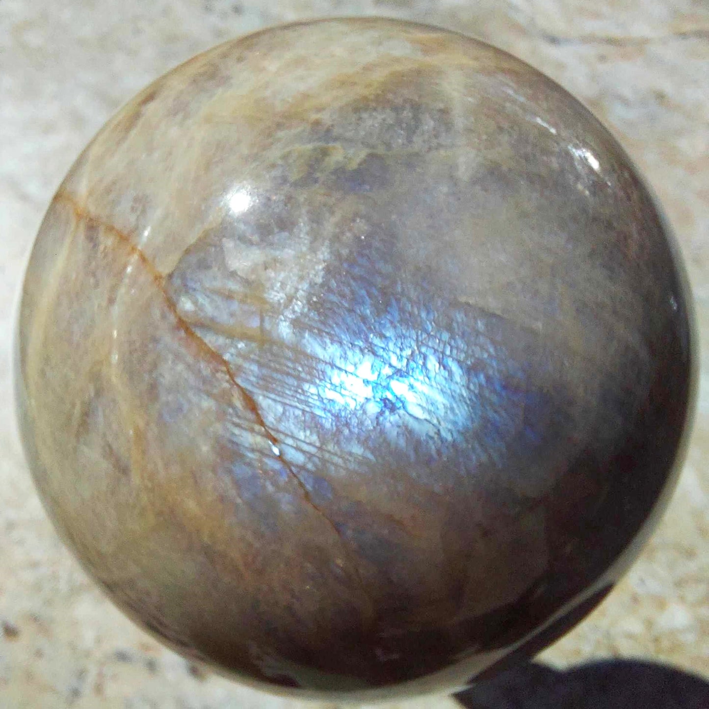 Blue Flash Moonstone Spheres