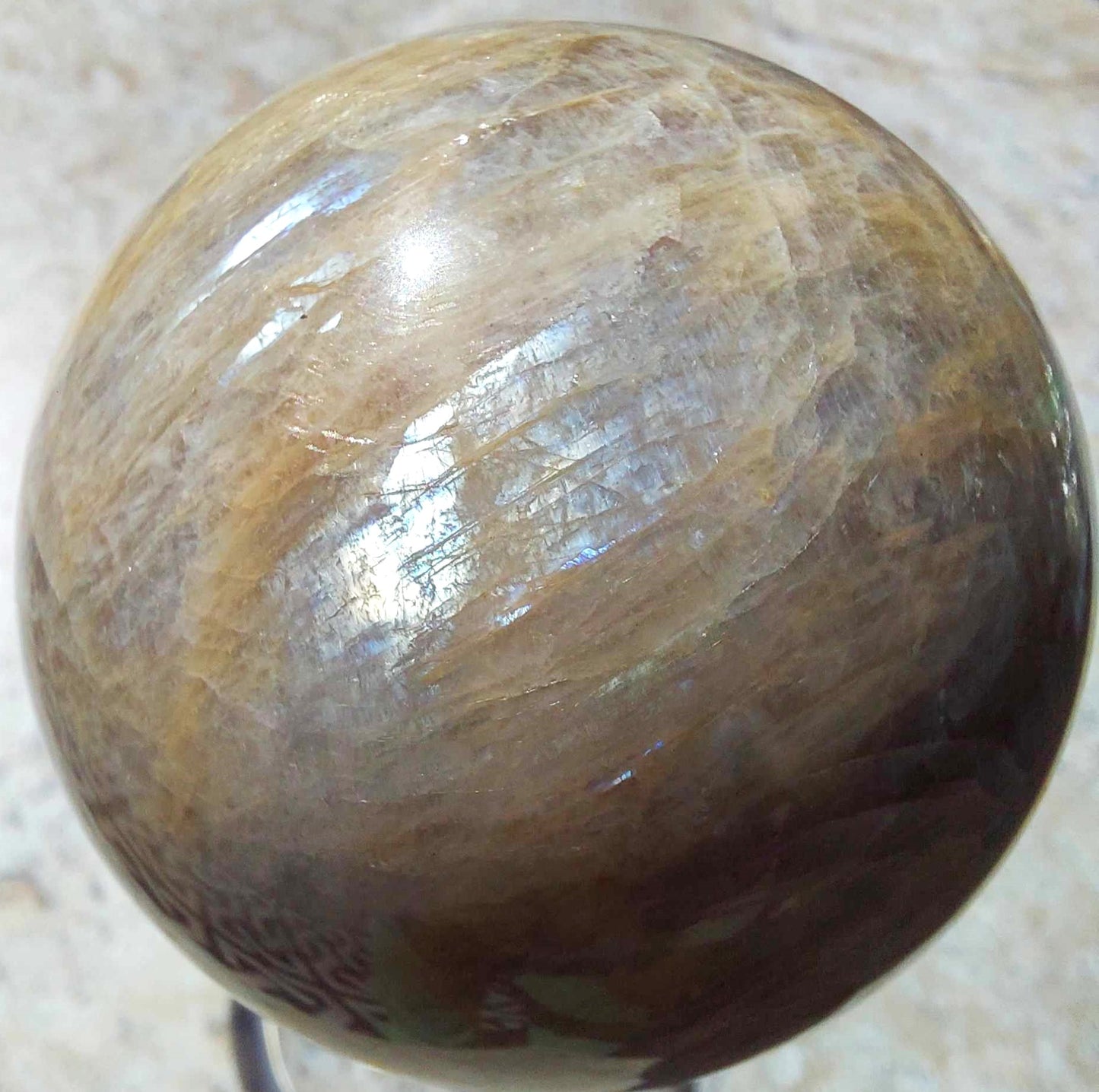 Blue Flash Moonstone Spheres