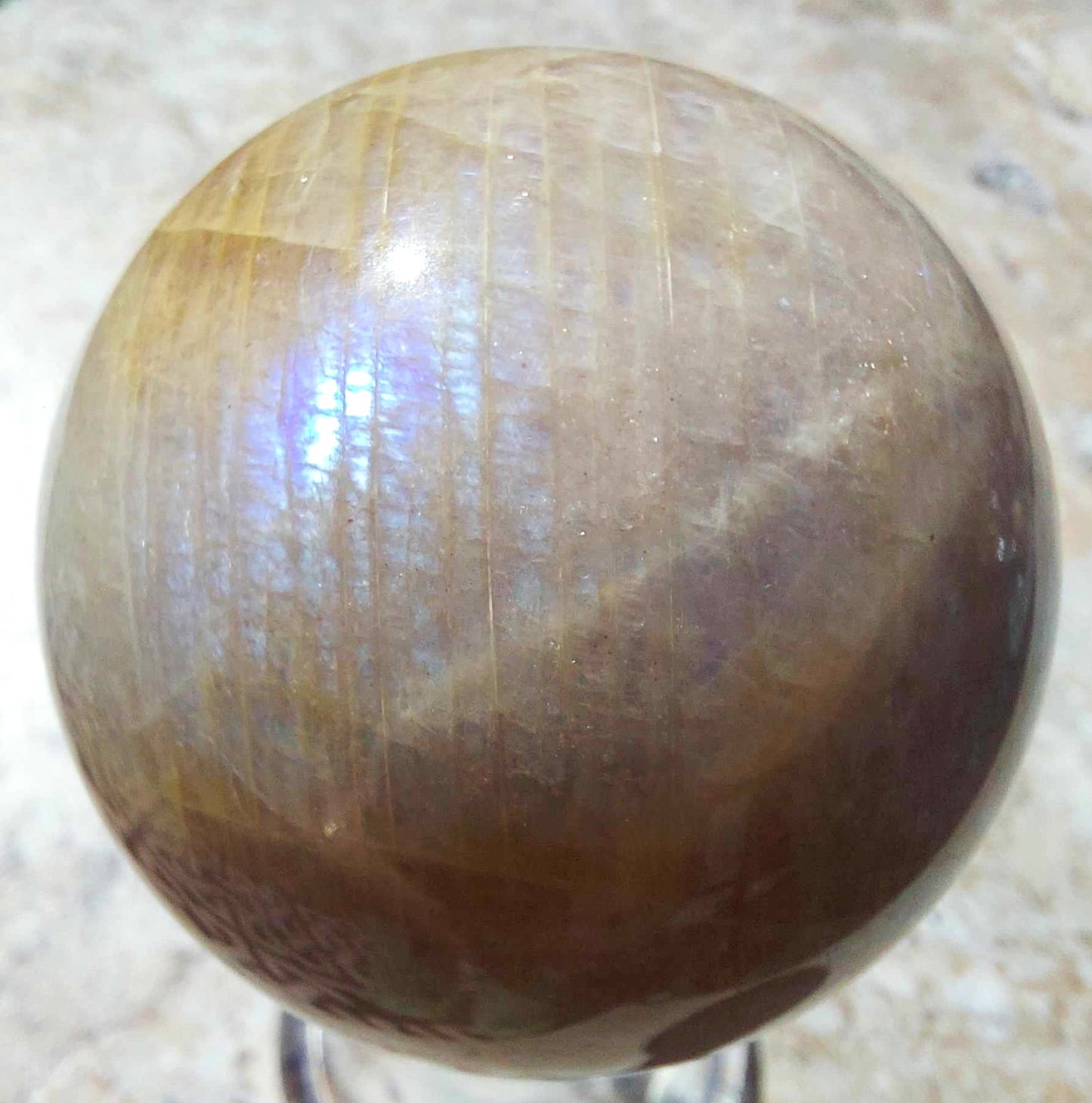 Blue Flash Moonstone Spheres