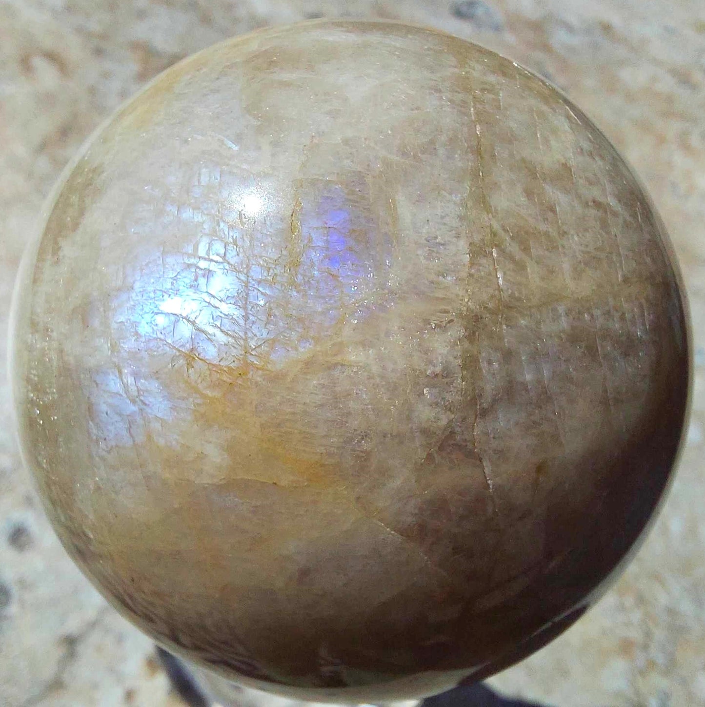 Blue Flash Moonstone Spheres