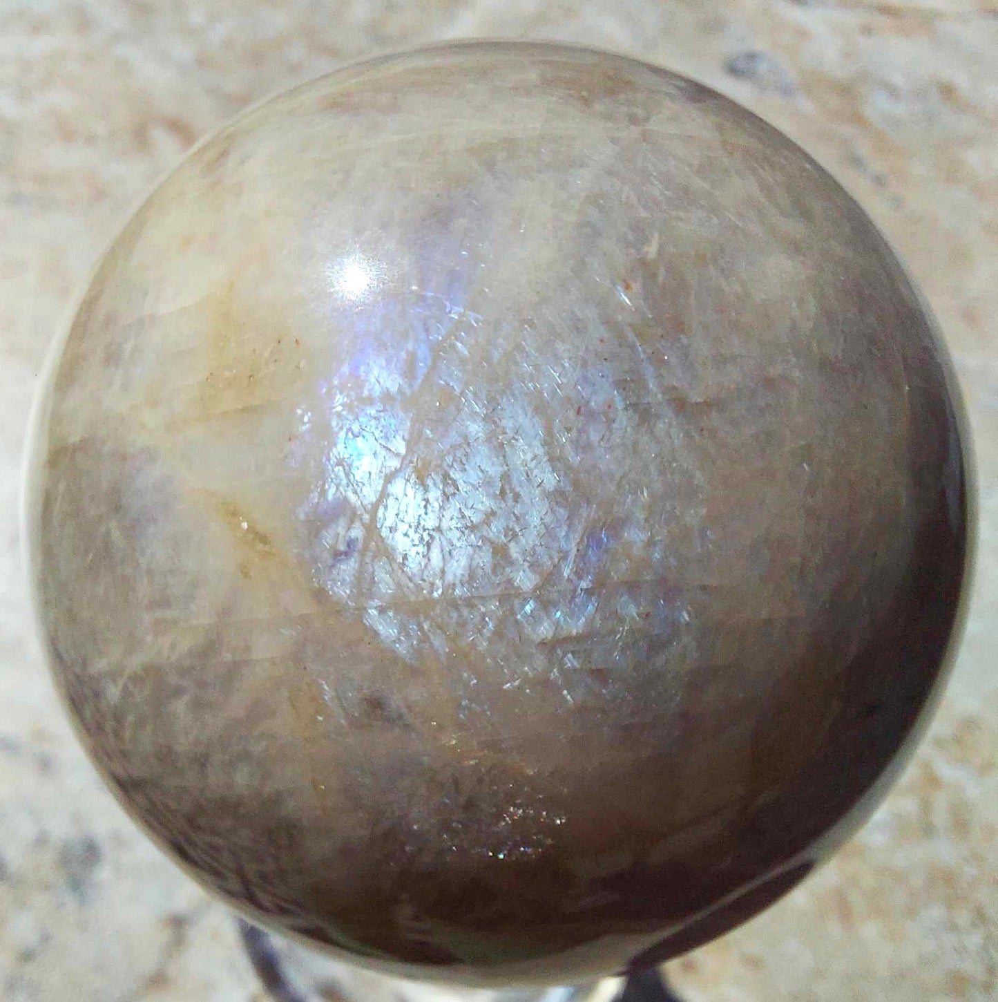 Blue Flash Moonstone Spheres