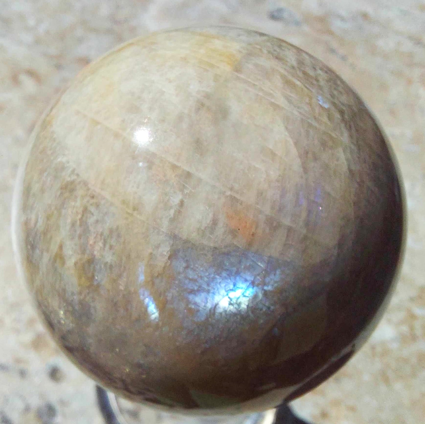 Blue Flash Moonstone Spheres