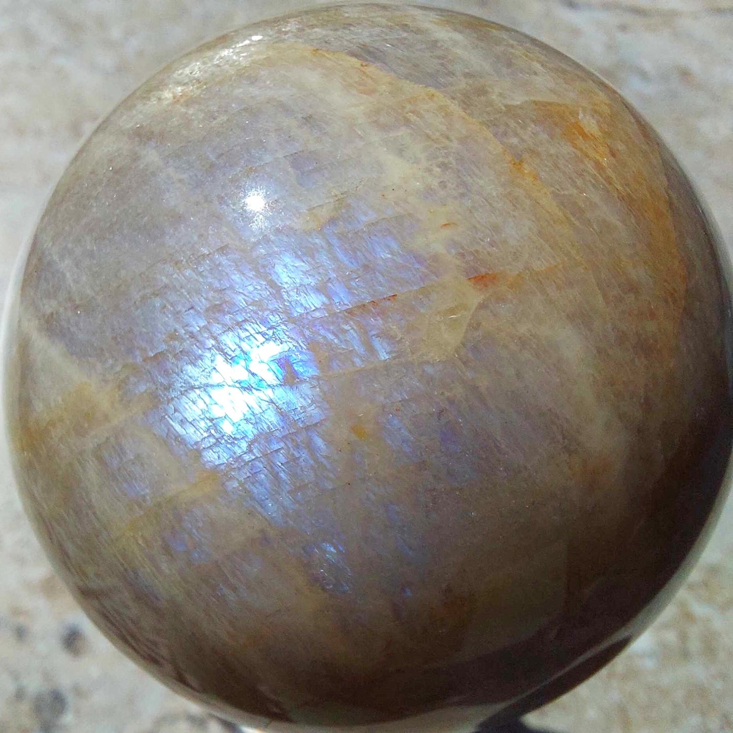 Blue Flash Moonstone Spheres