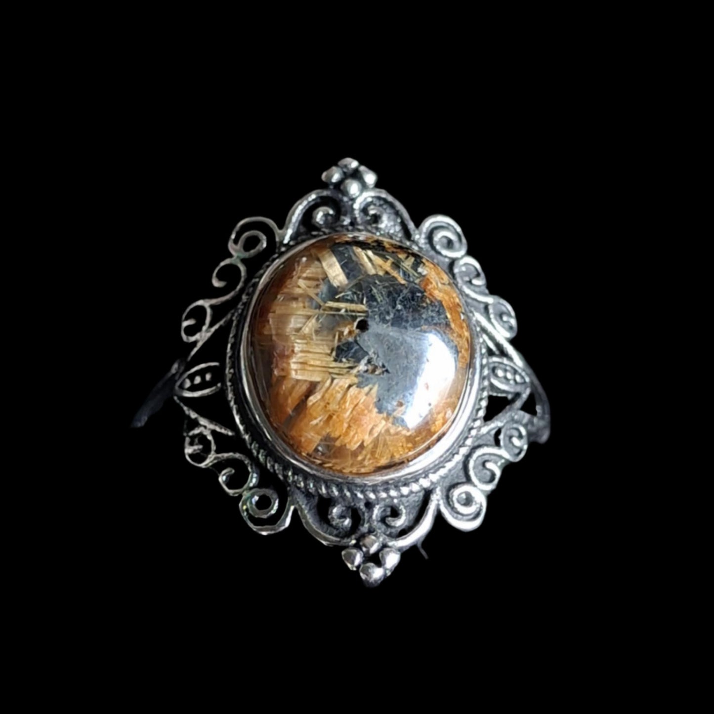 Gold Rutile Quartz Rings