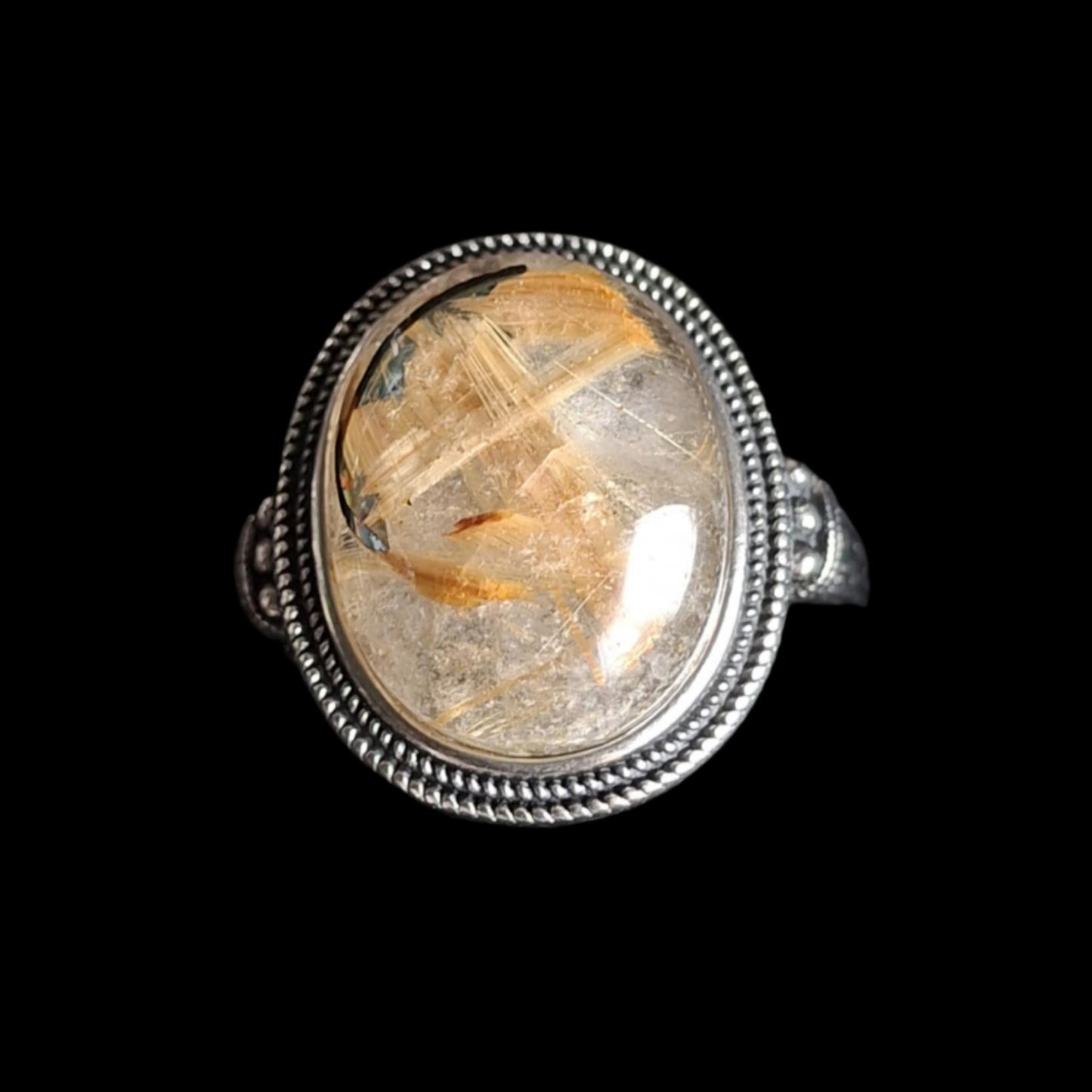 Gold Rutile Quartz Rings