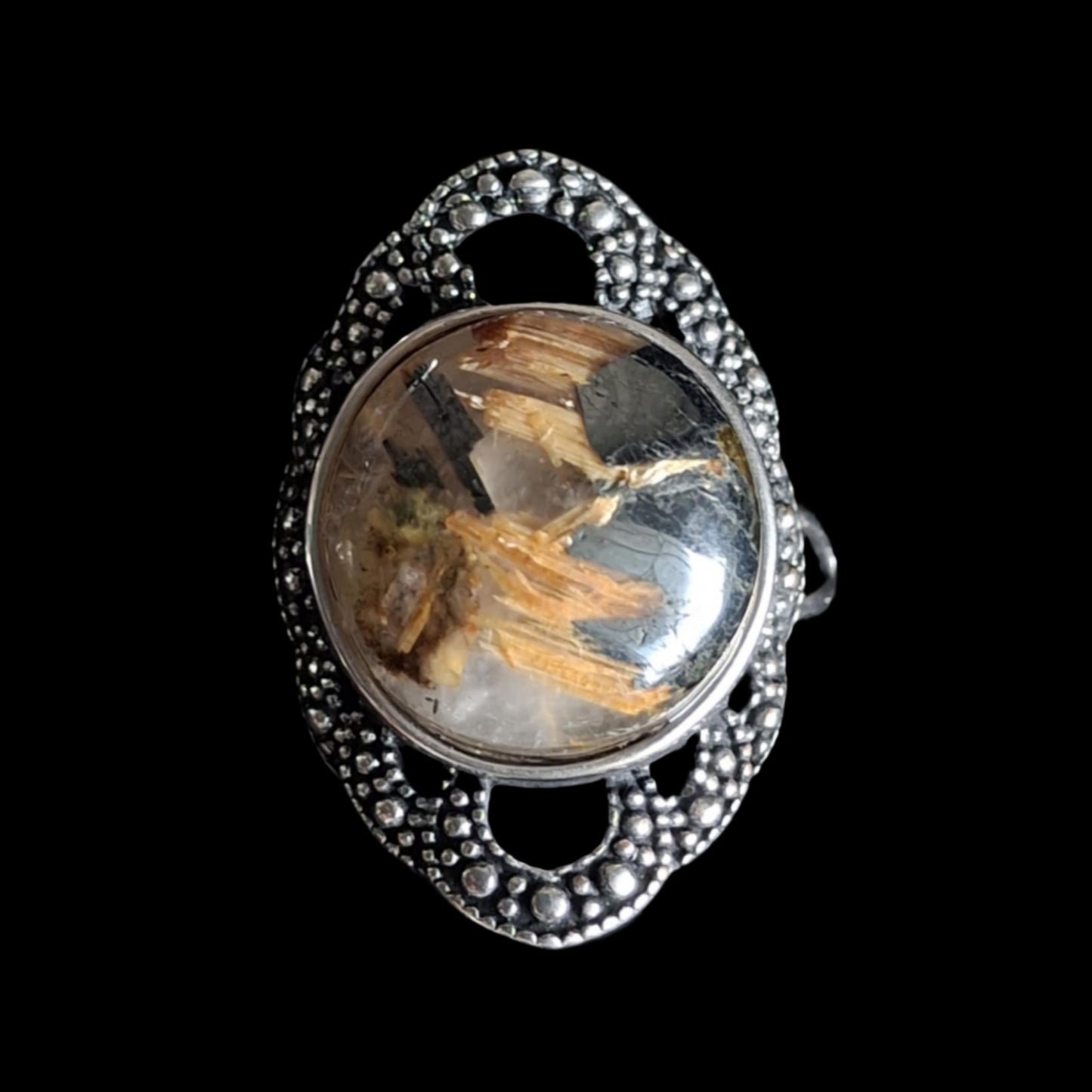 Gold Rutile Quartz Rings