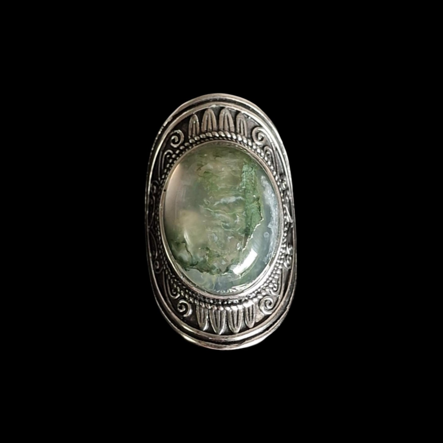 Moss Agate Ring
