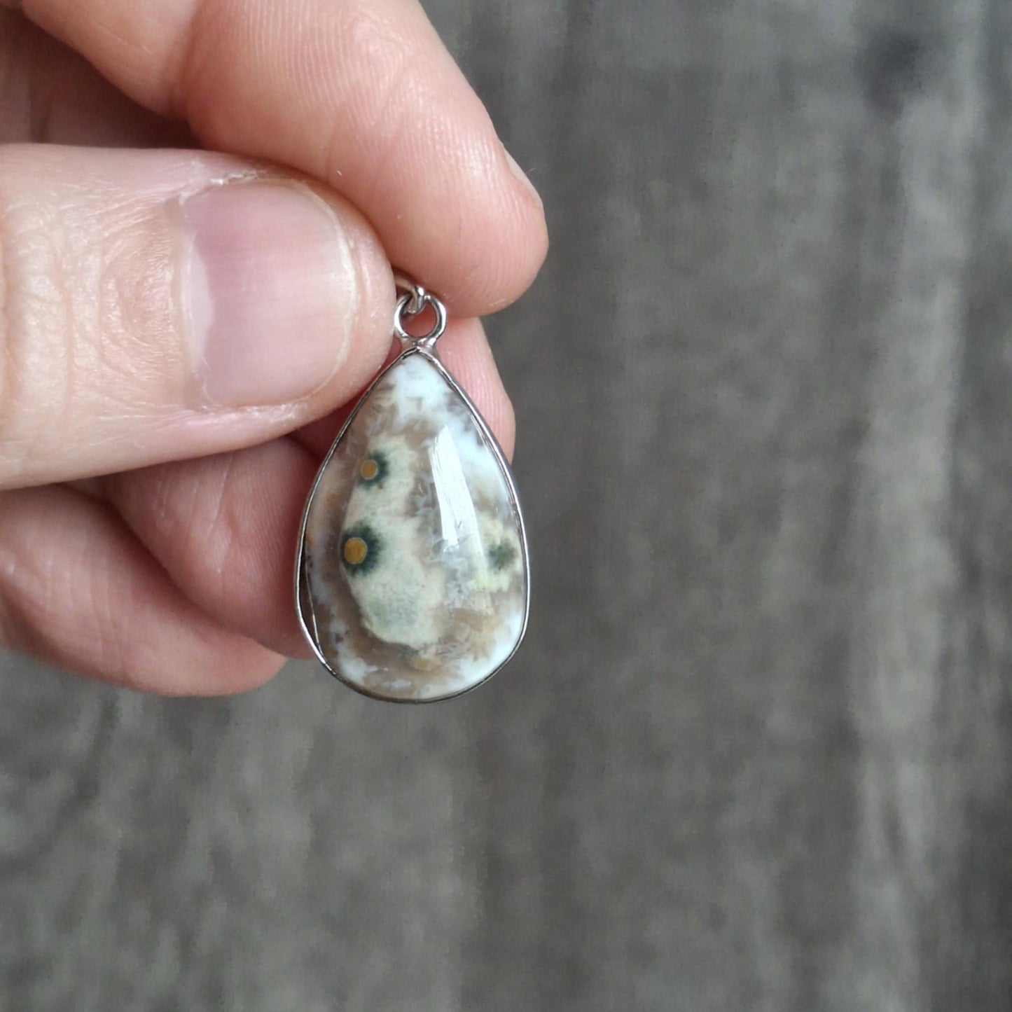 Small Vein Ocean Jasper Pendants