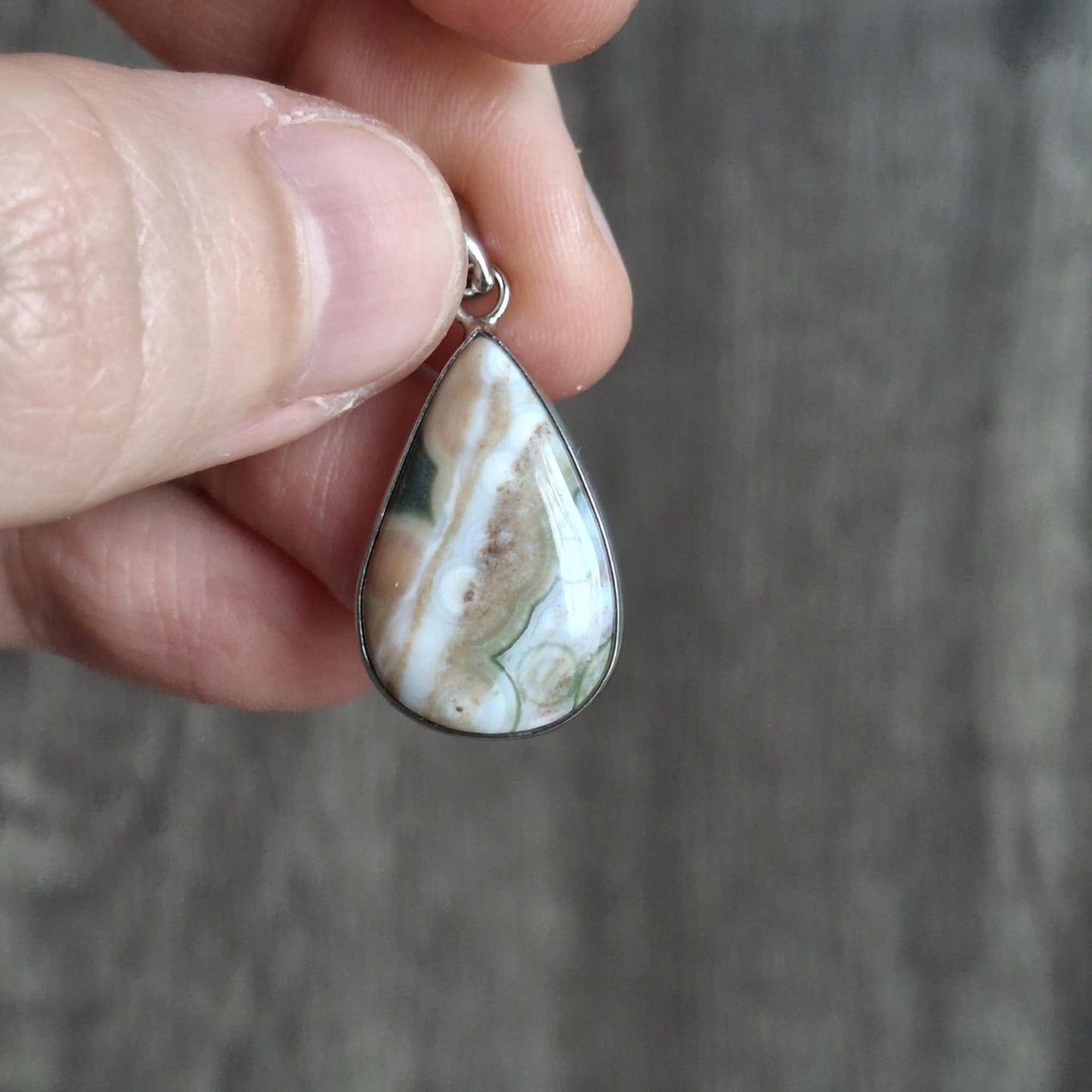 Small Vein Ocean Jasper Pendants