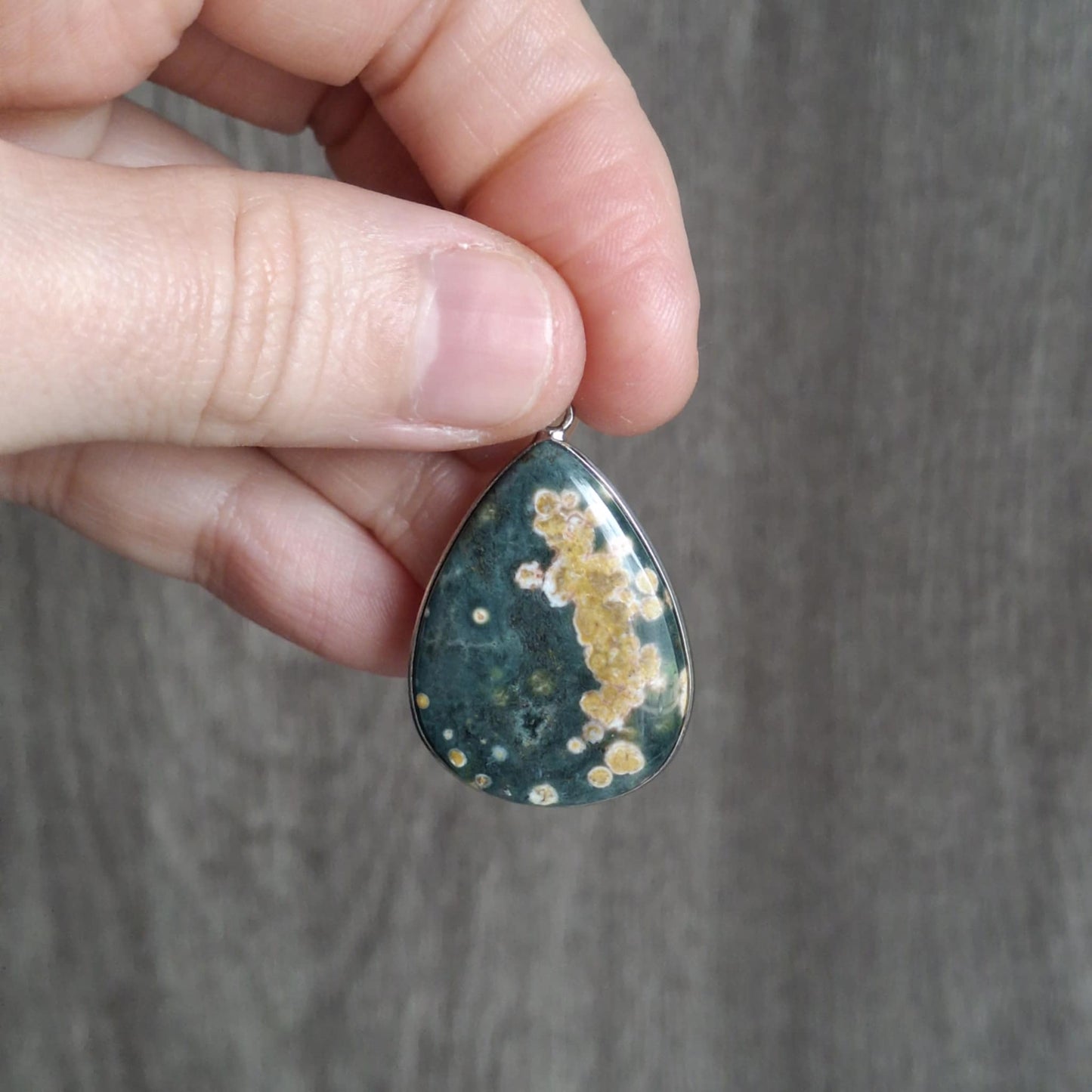 Small Vein Ocean Jasper Pendants