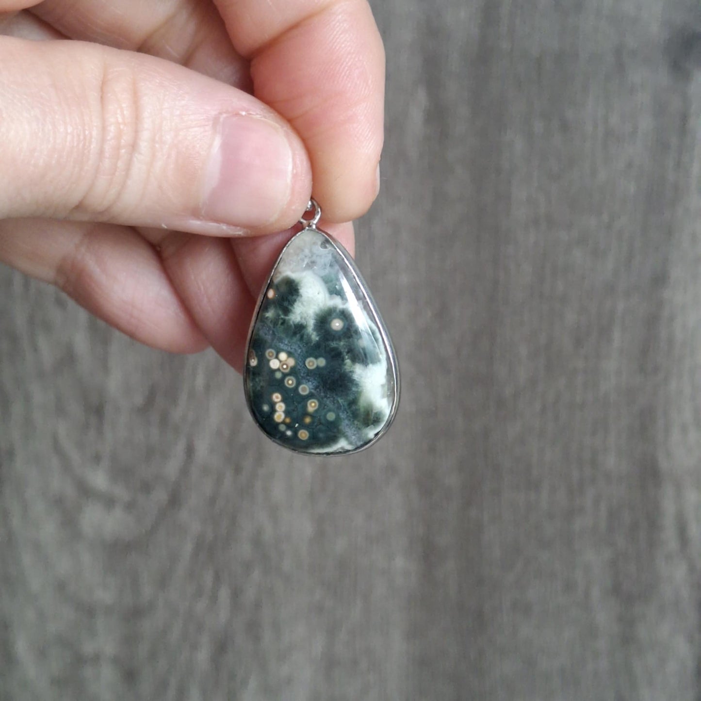 Small Vein Ocean Jasper Pendants