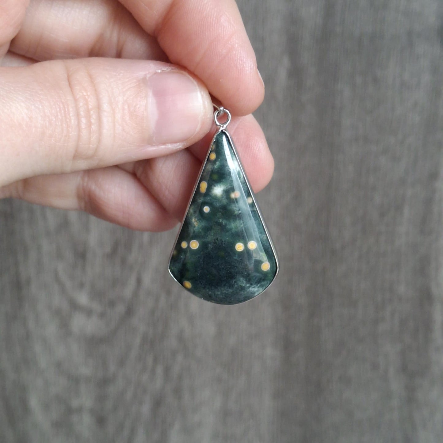 Small Vein Ocean Jasper Pendants