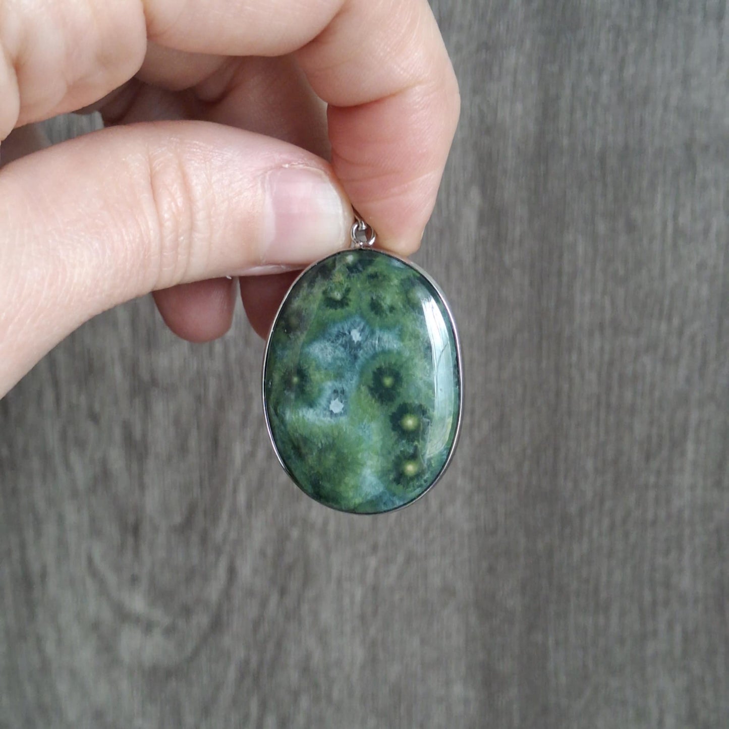 Small Vein Ocean Jasper Pendants
