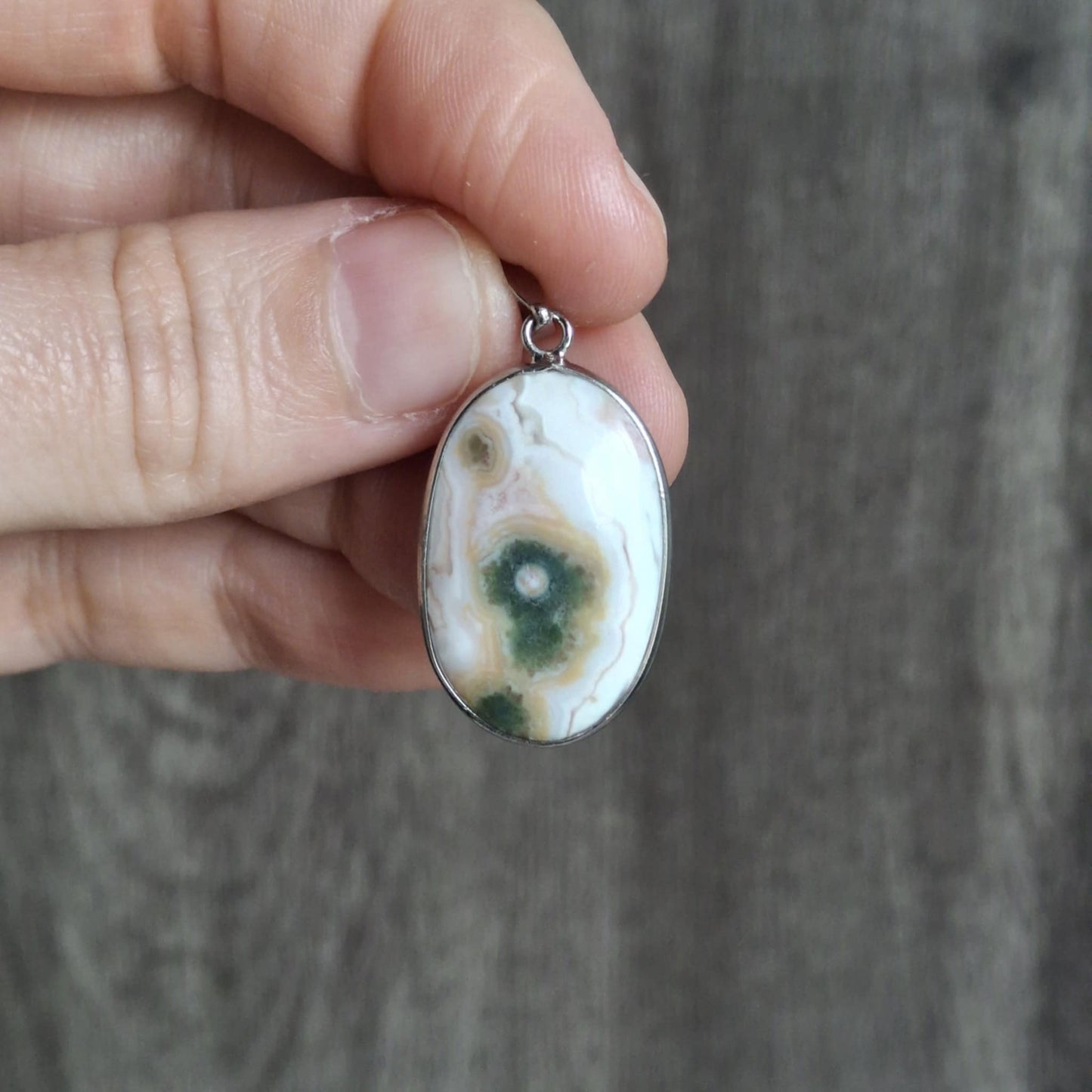 Small Vein Ocean Jasper Pendants