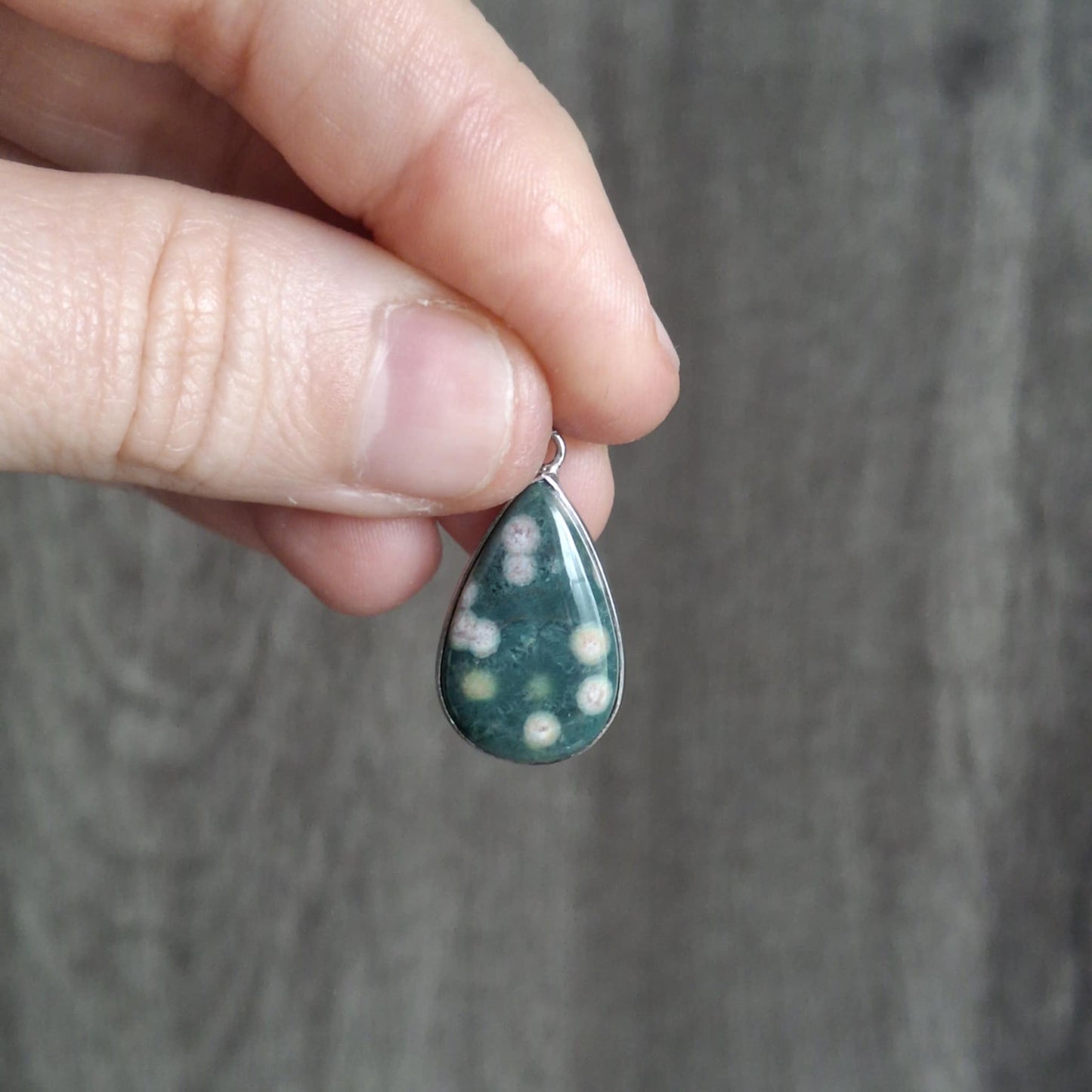 Small Vein Ocean Jasper Pendants