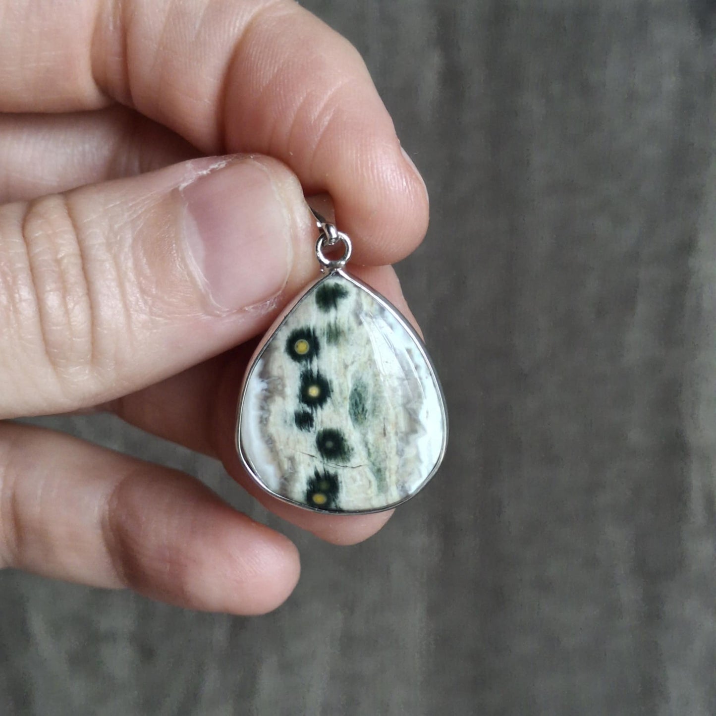 Small Vein Ocean Jasper Pendants