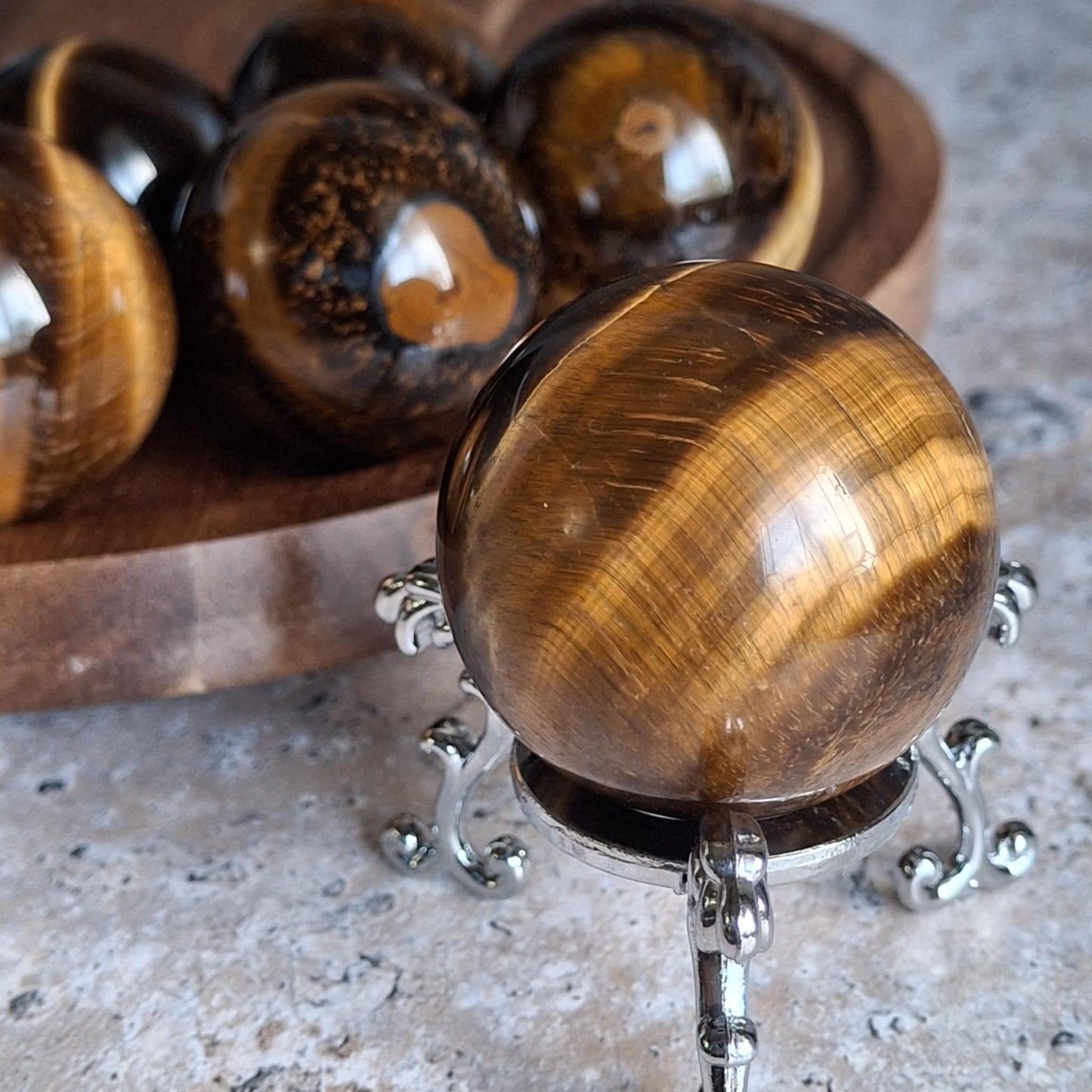 Tiger's Eye Mini Spheres