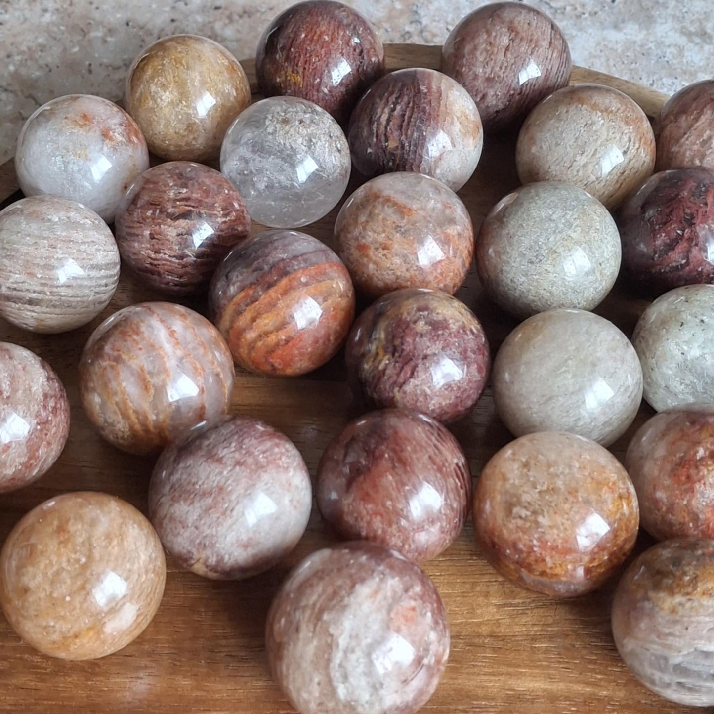 Thousand Layer Garden Quartz Mini Spheres