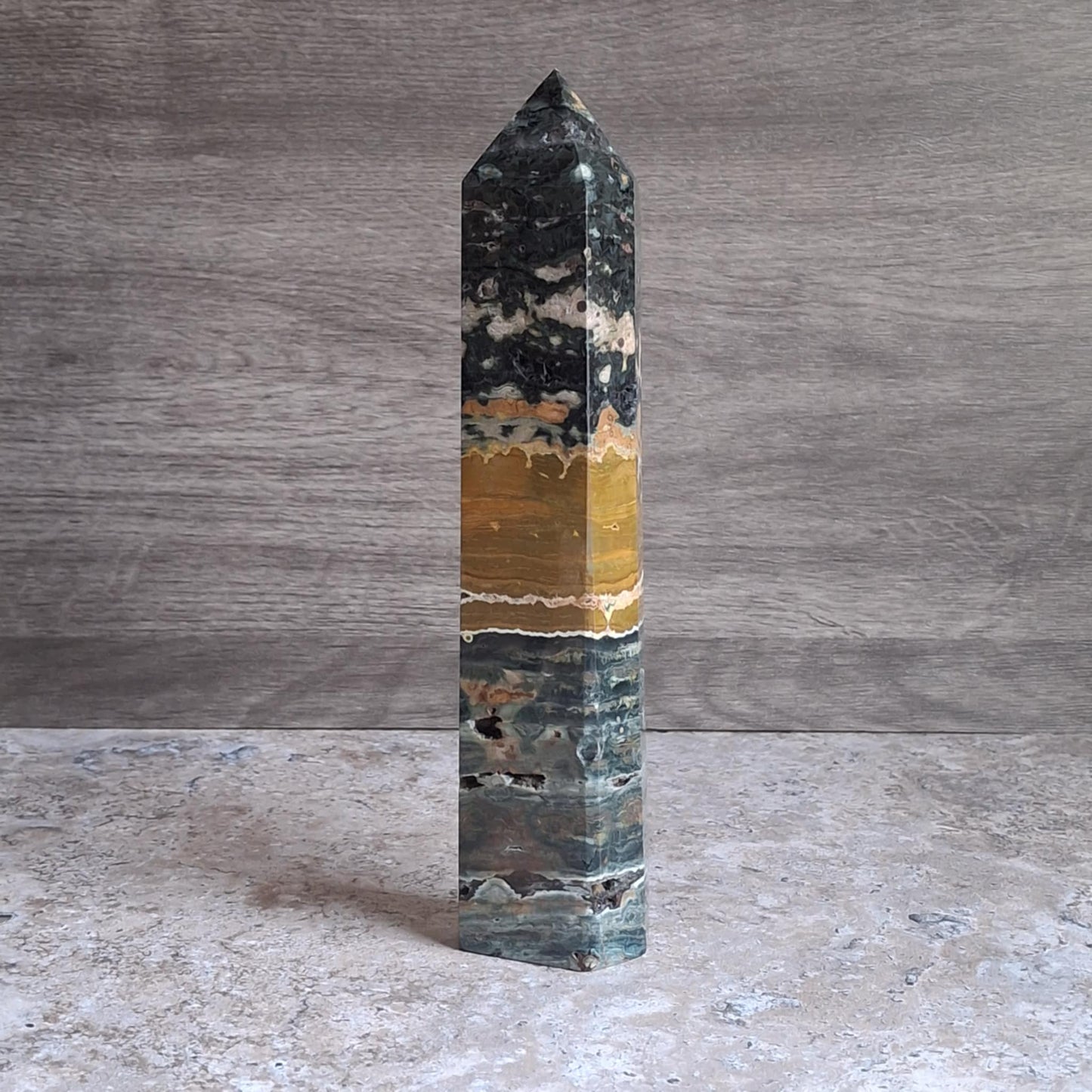 Yellow Vein Ocean Jasper Towers